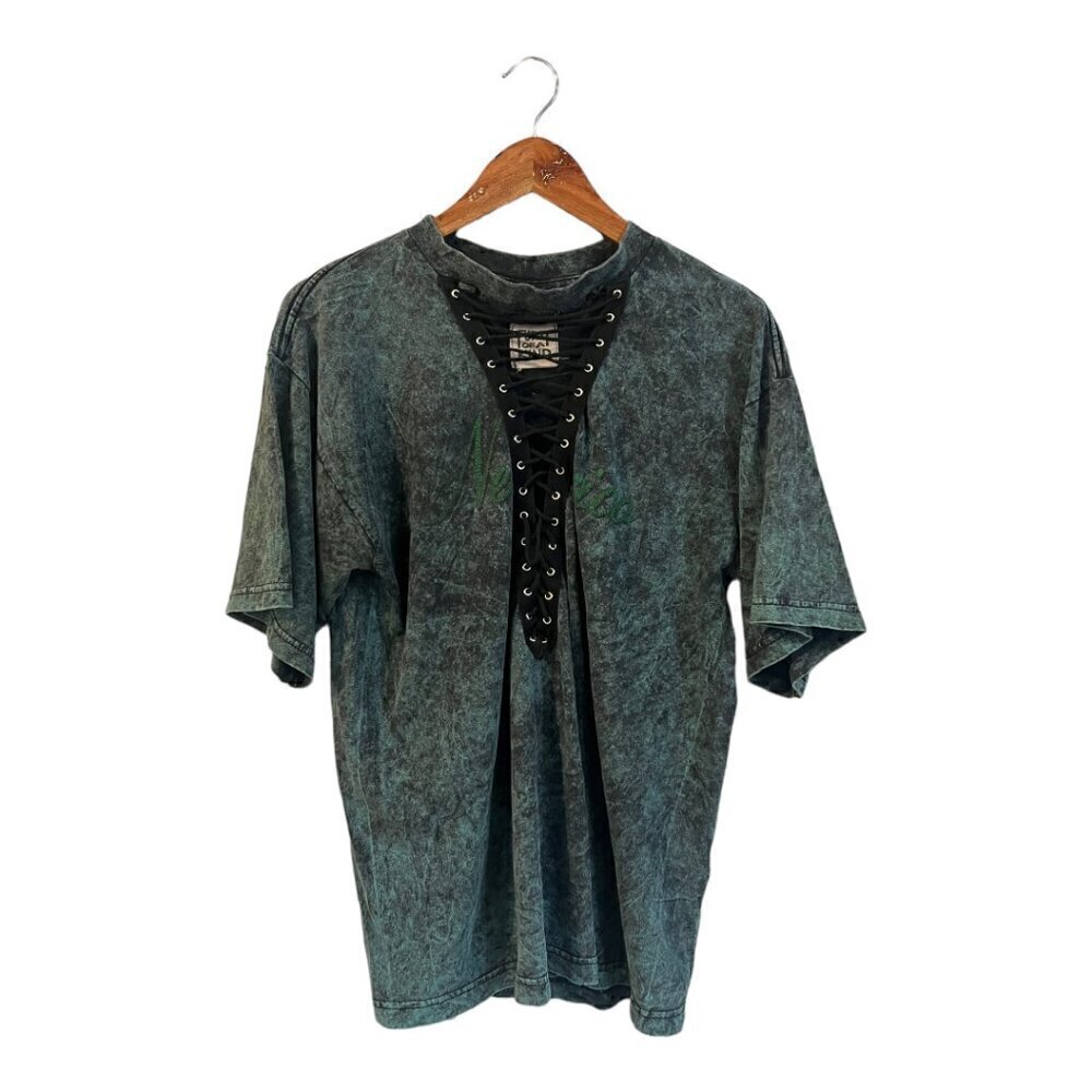 Furst Of A Kind Shirt New Mexico Shoe Lace Criss Cross Distressed Printed